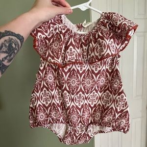 Kate Quinn Red Bandana Romper